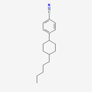molecular formula C18H25N B1630575 trans-4-(4-Pentylcyclohexyl)benzonitrile CAS No. 61204-01-1