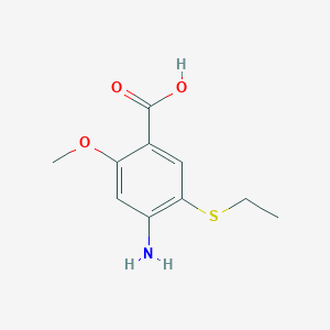 molecular formula C10H13NO3S B016306 4-氨基-5-(乙硫基)-2-甲氧基苯甲酸 CAS No. 71675-86-0