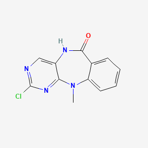 molecular formula C12H9ClN4O B1630605 2-Chloro-11-methyl-5H-benzo[e]pyrimido[5,4-b][1,4]diazepin-6(11H)-one CAS No. 66427-86-9