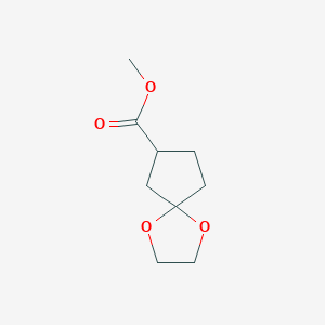 molecular formula C9H14O4 B1630635 Methyl 1,4-dioxaspiro[4.4]nonane-7-carboxylate CAS No. 90613-04-0