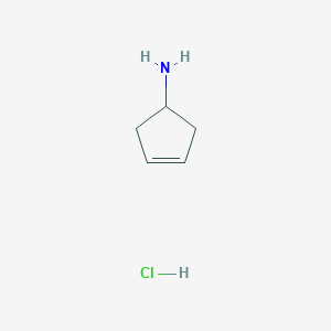 molecular formula C5H10ClN B1630652 1-Amino-3-cyclopentene hydrochloride CAS No. 91469-55-5