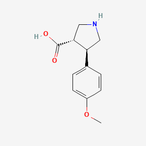 molecular formula C12H15NO3 B1630666 (3S,4R)-4-(4-methoxyphenyl)pyrrolidine-3-carboxylic acid 