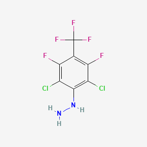molecular formula C7H3Cl2F5N2 B1630691 2,6-Dichloro-3,5-difluoro-4-(trifluoromethyl)phenylhydrazine CAS No. 111234-64-1