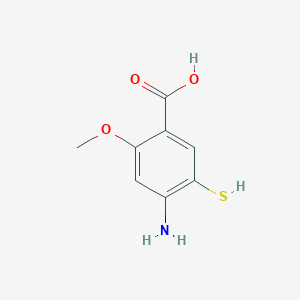 molecular formula C8H9NO3S B016307 4-Amino-2-methoxy-5-sulfanylbenzoic acid CAS No. 59168-57-9