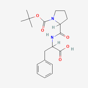 2-[[1-[(2-Methylpropan-2-yl)oxycarbonyl]pyrrolidine-2-carbonyl]amino]-3-phenylpropanoic acid