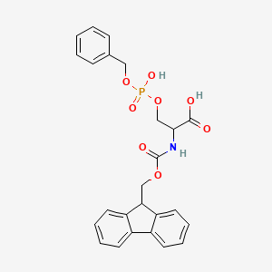 molecular formula C25H24NO8P B1630714 2-(9H-fluoren-9-ylmethoxycarbonylamino)-3-[hydroxy(phenylmethoxy)phosphoryl]oxypropanoic acid 