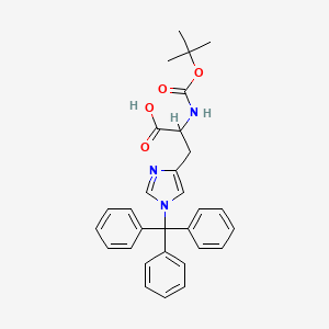 molecular formula C30H31N3O4 B1630715 2-[(2-methylpropan-2-yl)oxycarbonylamino]-3-(1-tritylimidazol-4-yl)propanoic Acid 