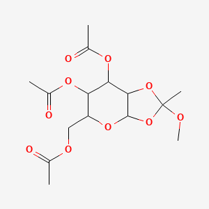 molecular formula C15H22O10 B1630719 (6,7-diacetyloxy-2-methoxy-2-methyl-5,6,7,7a-tetrahydro-3aH-[1,3]dioxolo[4,5-b]pyran-5-yl)methyl acetate 