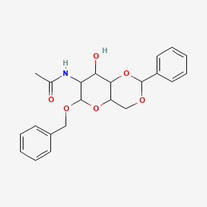 N-(8-hydroxy-2-phenyl-6-phenylmethoxy-4,4a,6,7,8,8a-hexahydropyrano[3,2-d][1,3]dioxin-7-yl)acetamide