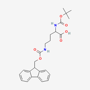 molecular formula C25H30N2O6 B1630730 5-(9H-fluoren-9-ylmethoxycarbonylamino)-2-[(2-methylpropan-2-yl)oxycarbonylamino]pentanoic Acid 