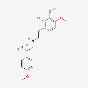B1630771 N-[2-Hydroxy-2-(4-methoxyphenyl)ethyl]-2-(2-chloro-3,4-dimethoxyphenyl)ethylamine CAS No. 71636-38-9