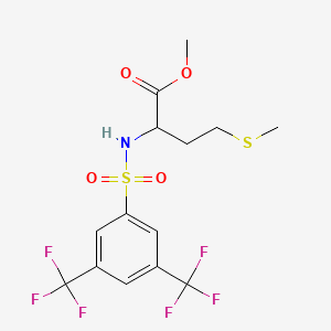 molecular formula C14H15F6NO4S2 B1630777 Methyl 2-([[3,5-di(trifluoromethyl)phenyl]sulfonyl]amino)-4-(methylthio)butanoate 