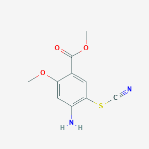 molecular formula C10H10N2O3S B016308 4-氨基-5-硫氰酸根-邻甲氧基苯甲酸甲酯 CAS No. 59168-56-8