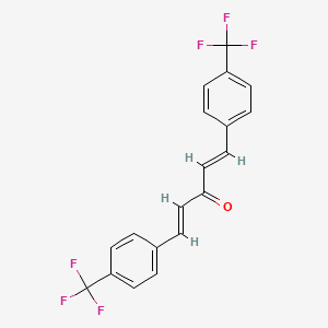 molecular formula C19H12F6O B1630947 Trans,trans-1,5-Bis[4-(trifluoromethyl)phenyl]-1,4-pentadien-3-one CAS No. 103836-71-1