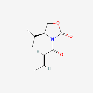 (4S)-3-[(E)-but-2-enoyl]-4-propan-2-yl-1,3-oxazolidin-2-one