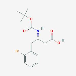 molecular formula C15H20BrNO4 B1630954 (2S)-3-Amino-4-(2-bromophenyl)-2-(tert-butoxycarbonyl)butanoic acid CAS No. 403661-78-9