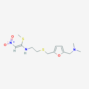 molecular formula C13H21N3O3S2 B1631007 N,N-Dimethyl-5-[[[2-[[1-(methylthio)-2-nitroethenyl]amino]ethyl]thio]methyl]-2-furanmethanamine 