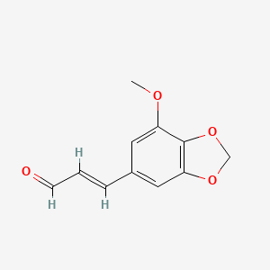 molecular formula C11H10O4 B1631046 3-Methoxy-4,5-methylenedioxycinnamaldehyde CAS No. 54976-67-9