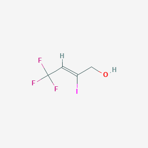 molecular formula C4H4F3IO B1631065 4,4,4-Trifluoro-2-iodobut-2-en-1-ol 