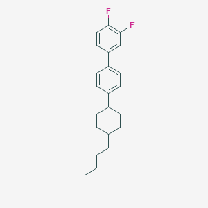 molecular formula C23H28F2 B163107 3,4-Difluoro-4'-(trans-4-pentylcyclohexyl)-1,1'-biphenyl CAS No. 134412-17-2