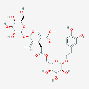 molecular formula C31H42O18 B1631083 methyl (4S,5Z,6S)-4-[2-[[(3R,4R,5S,6S)-6-[2-(3,4-dihydroxyphenyl)ethoxy]-3,4,5-trihydroxyoxan-2-yl]methoxy]-2-oxoethyl]-5-ethylidene-6-[(3R,4S,5S,6R)-3,4,5-trihydroxy-6-(hydroxymethyl)oxan-2-yl]oxy-4H-pyran-3-carboxylate 