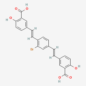1-Bromo-2,5-bis(3-carboxy-4-hydroxystyryl)benzene