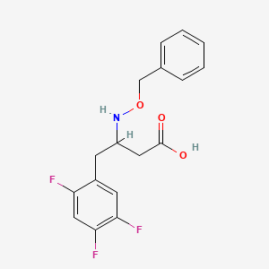 molecular formula C17H16F3NO3 B1631185 (R)-3-(Benzyloxyamino)-4-(2,4,5-trifluorophenyl)butanoic acid 