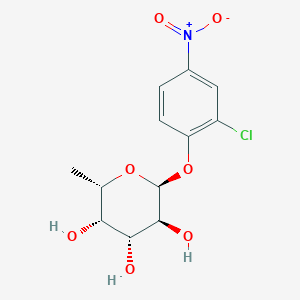 molecular formula C₁₂H₁₄ClNO₇ B016312 2-氯-4-硝基苯基-α-L-岩藻糖吡喃苷 CAS No. 157843-41-9