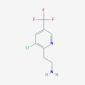 molecular formula C8H8ClF3N2 B1631263 2-(3-Chloro-5-(trifluoromethyl)pyridin-2-yl)ethanamine CAS No. 658066-44-5