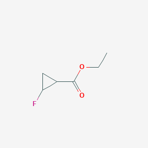 molecular formula C6H9FO2 B1631307 Ethyl 2-fluorocyclopropane-1-carboxylate 