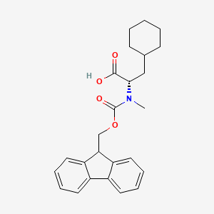 B1631380 (S)-2-((((9H-Fluoren-9-yl)methoxy)carbonyl)(methyl)amino)-3-cyclohexylpropanoic acid CAS No. 148983-03-3