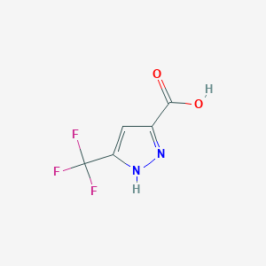 molecular formula C5H3F3N2O2 B163159 5-(trifluoromethyl)-1H-pyrazole-3-carboxylic acid CAS No. 129768-28-1