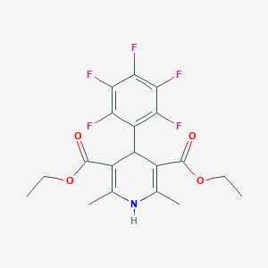 molecular formula C19H18F5NO4 B163161 Nemadipine-A CAS No. 54280-71-6