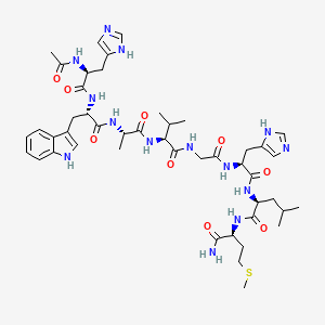 molecular formula C46H66N14O9S B1631664 Ac-His-Trp-Ala-Val-Gly-His-Leu-Met-NH2 