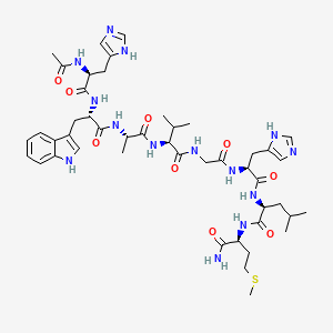 molecular formula C46H66N14O9S B1631664 Ac-His-Trp-Ala-Val-Gly-His-Leu-Met-NH2 CAS No. 77714-20-6