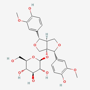 molecular formula C26H32O12 B1631711 1-Hydroxypinoresinol 1-O-glucoside 