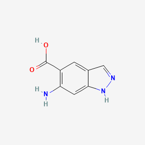 molecular formula C8H7N3O2 B1631742 6-amino-1H-indazole-5-carboxylic acid 