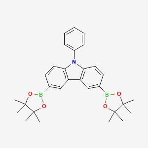 molecular formula C30H35B2NO4 B1631754 9-Phenyl-3,6-bis(4,4,5,5-tetramethyl-1,3,2-dioxaborolan-2-yl)-9h-carbazole CAS No. 618442-57-2