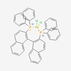 molecular formula C44H34Cl2P2Pd+2 B1631832 [(R)-(+)-2,2'-Bis(diphenylphosphino)-1,1'-binaphthyl]palladium(II) chloride 