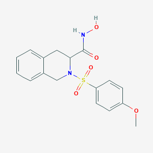 N-hydroxy-2-(4-methoxyphenyl)sulfonyl-3,4-dihydro-1H-isoquinoline-3-carboxamide