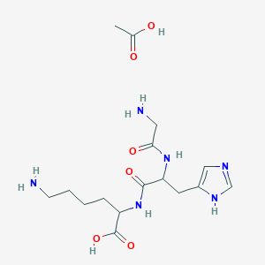 molecular formula C16H28N6O6 B1632013 Gly-His-Lys acetate salt 
