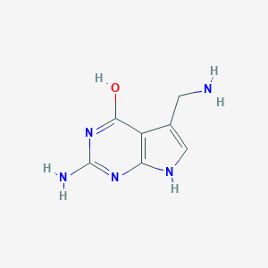 molecular formula C7H9N5O B163206 7-Deaza-7-aminomethyl-guanine CAS No. 69251-45-2