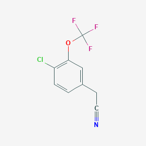 molecular formula C9H5ClF3NO B1632086 4-Chloro-3-(trifluoromethoxy)phenylacetonitrile CAS No. 886500-97-6