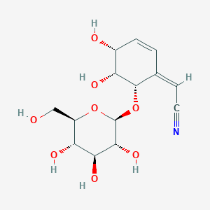 (2Z)-2-[(4R,5R,6S)-4,5-dihydroxy-6-[(2R,3R,4S,5S,6R)-3,4,5-trihydroxy-6-(hydroxymethyl)oxan-2-yl]oxycyclohex-2-en-1-ylidene]acetonitrile