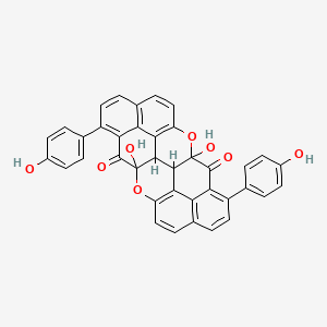 molecular formula C38H22O8 B1632179 4',4''-二羟基安尼哥罗亭 