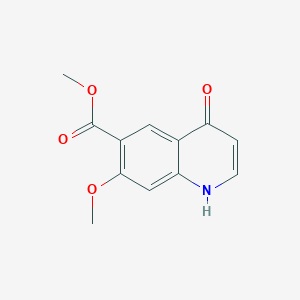 molecular formula C12H11NO4 B1632184 Methyl 7-Methoxy-4-oxo-1,4-dihydroquinoline-6-carboxylate CAS No. 205448-65-3