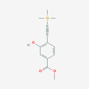 molecular formula C13H16O3Si B1632218 Methyl 3-hydroxy-4-((trimethylsilyl)ethynyl)benzoate CAS No. 478169-68-5
