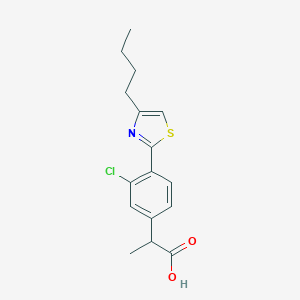 2-[4-(4-Butylthiazol-2-yl)-3-chlorophenyl]propanoic acid