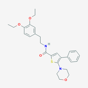 N-[2-(3,4-diethoxyphenyl)ethyl]-5-morpholin-4-yl-4-phenylthiophene-2-carboxamide