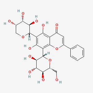 molecular formula C26H28O13 B1632458 Chrysin 6-C-arabinoside 8-C-glucoside 